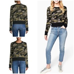 NAADAM CASHMERE Camo Camouflage Wool Cashmere Blend Crewneck Sweater M​​​​